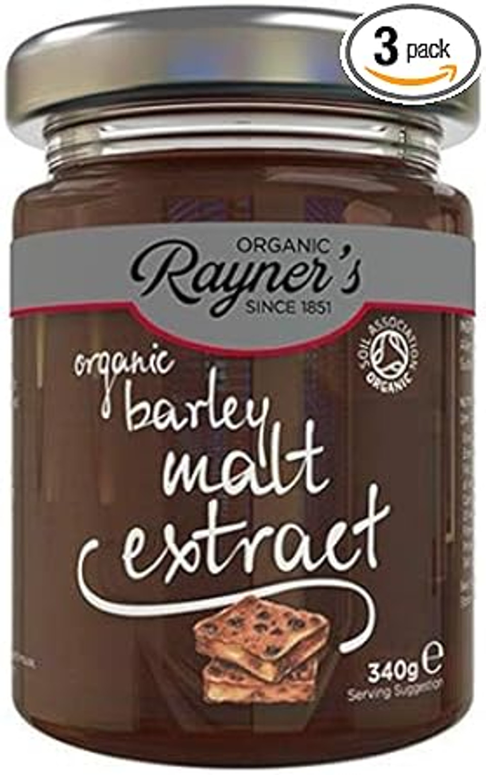 Rayners Barley Malt Extract - Organic 340g (Pack of 3)