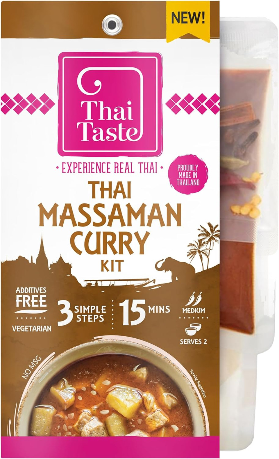 5x Thai Taste Thai Massaman Curry Meal Kit 235g