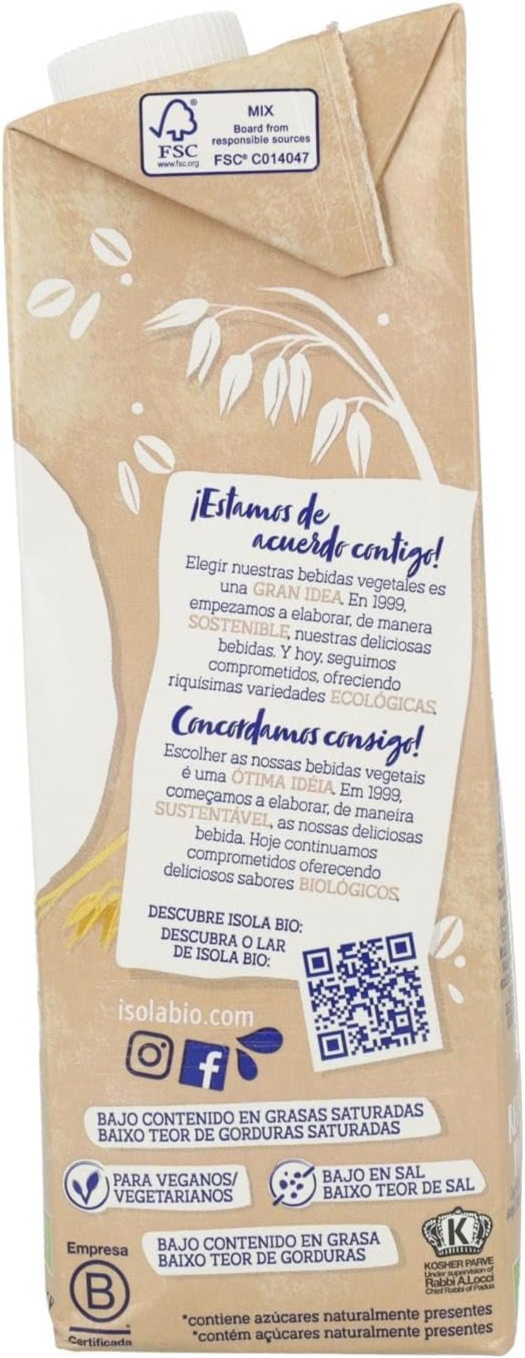 Isola Bio Organic Oat Drink 1000ml