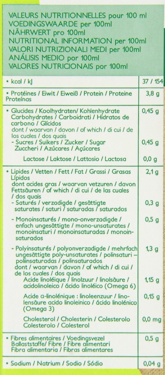 6 Pack of Sojade Organic Unsweetened Soya Drink 1000 ML