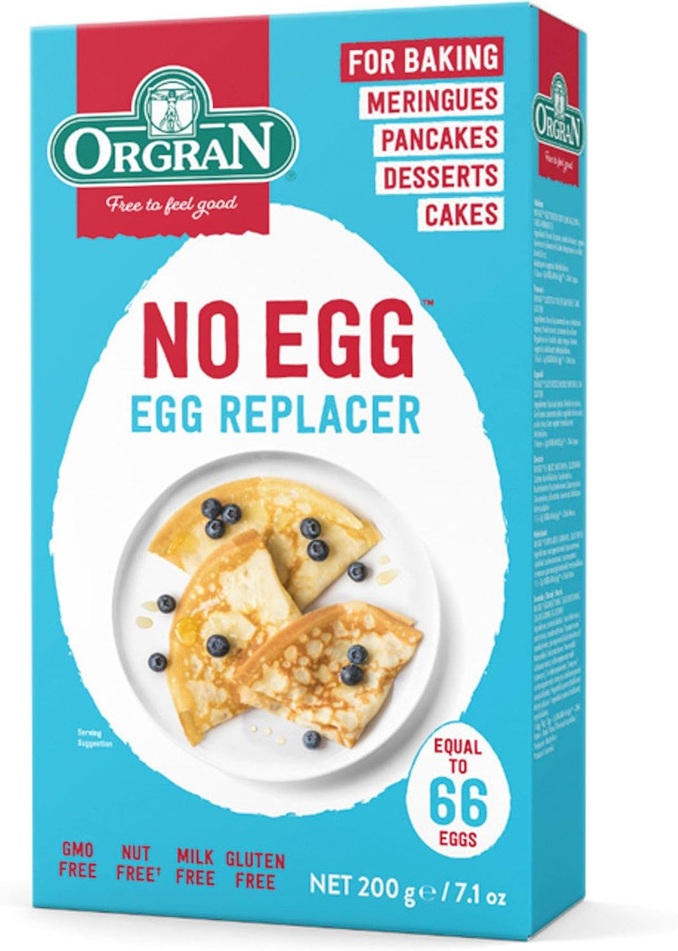 Orgran No Egg, Egg Replacer Mix (200g) - Pack of 2