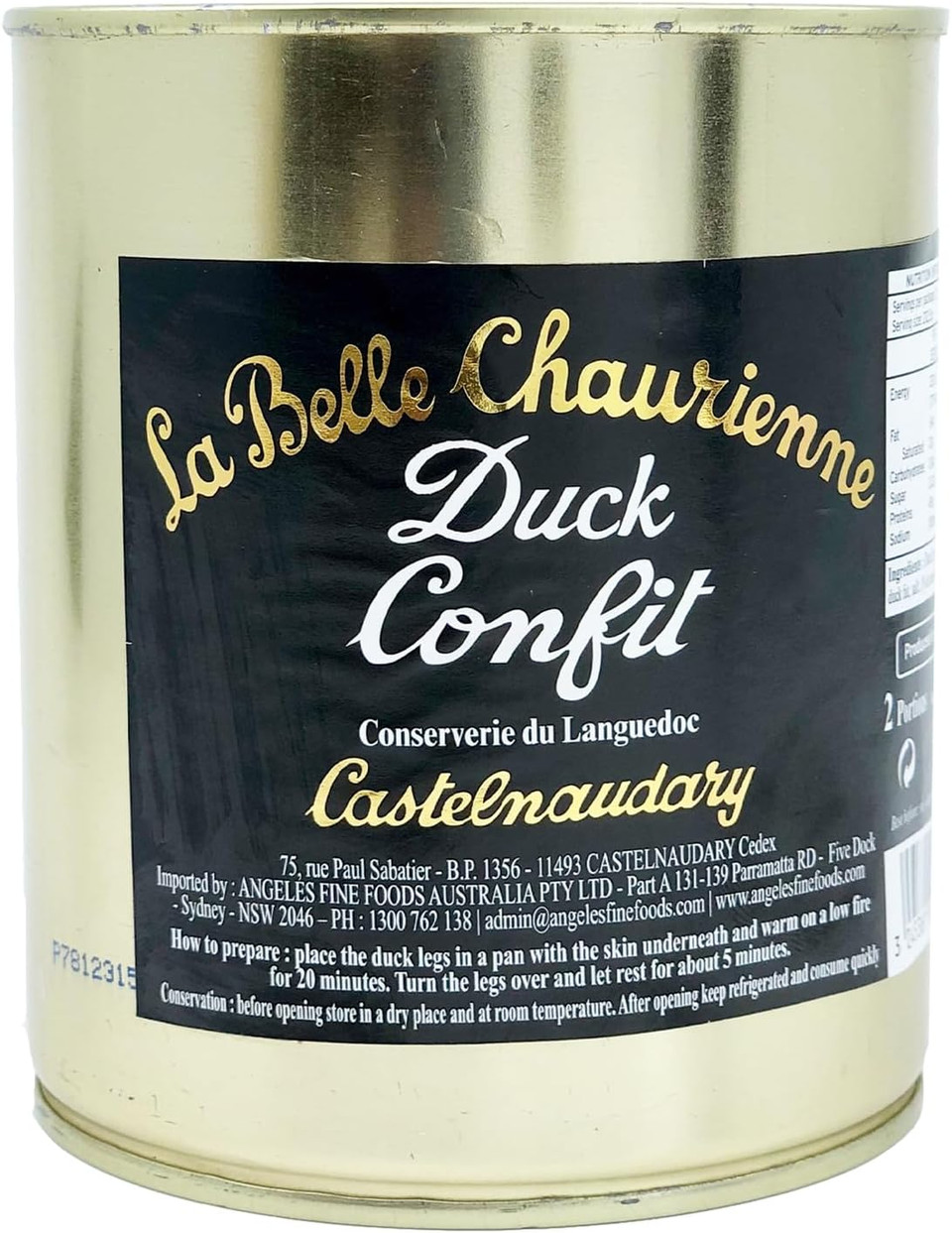 La Belle Chaurienne Duck Confit (800g)