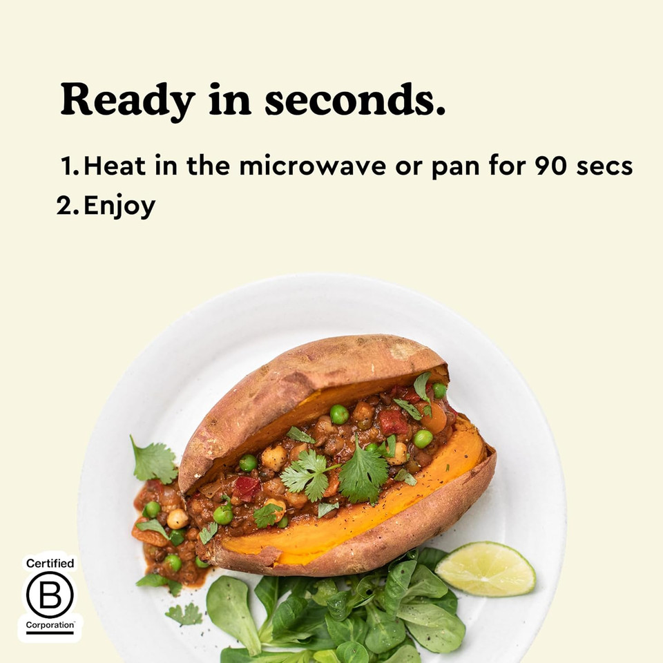 ??Fiid 100% Natural Vegan Microwave Ready Meals Flavour Multipack - 6x 275g Pouches - 6 Flavours (Vegetarian Food Pouch, High in Fibre & Protein & Low in Sugar)