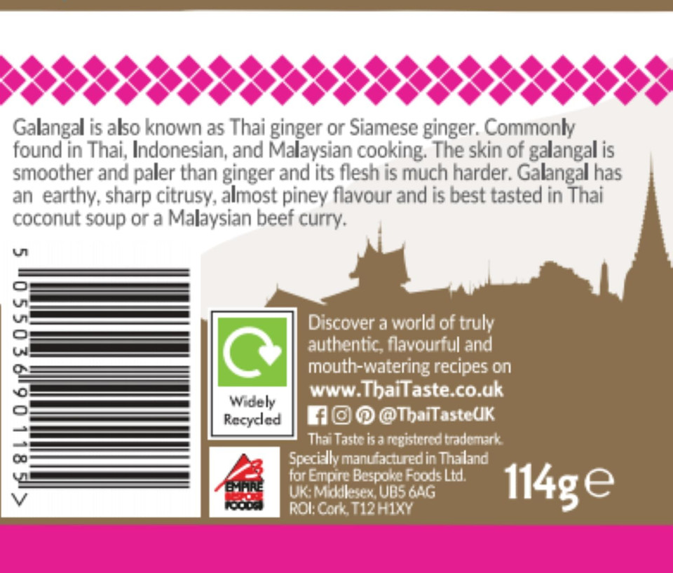 Thai Taste Galangal, 114 g