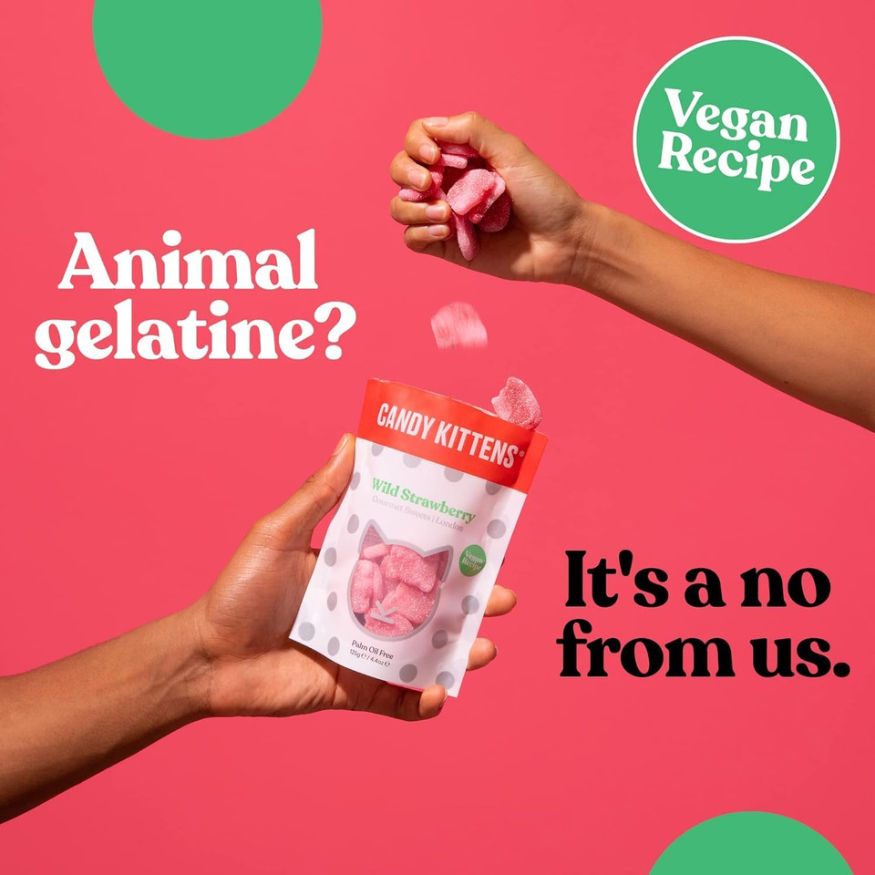 Candy Kittens Vegan Sweets DISCOVERY Selection (5 x 140g), Vegan Chewy Sweets Bundle - 5 Packs - Wild Strawberry, Sour Watermelon, Shox, Wanderlust & LOVES, Perfect Vegetarian Gifts