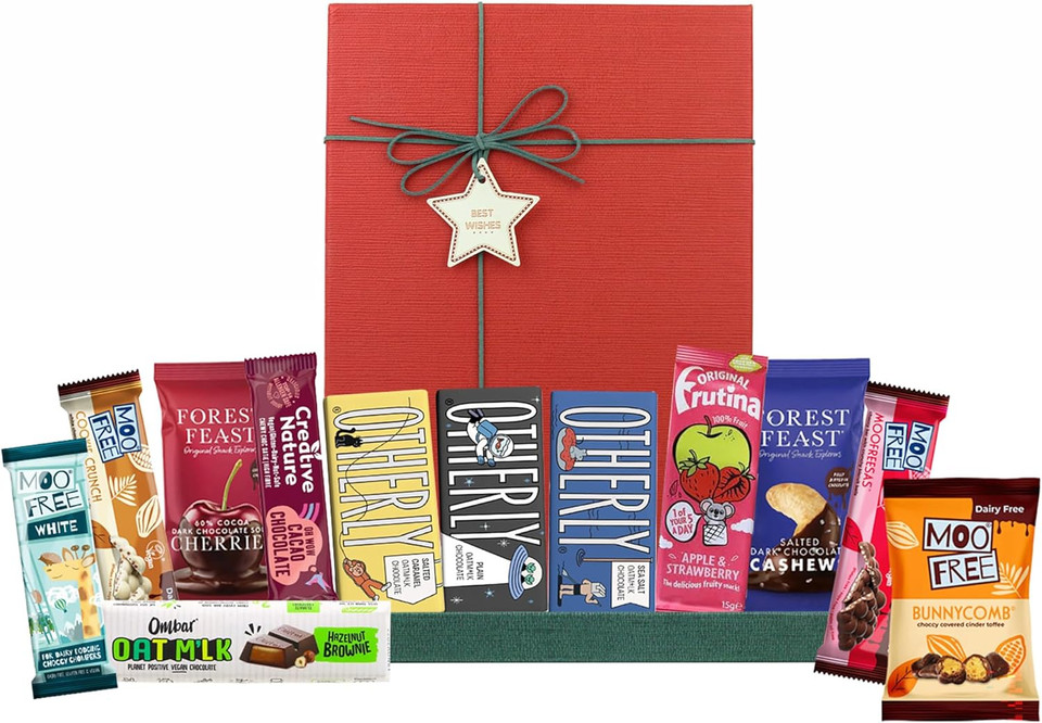 Chocolate Biscuits Nuts Luxury Pamper Hamper Selection Gift Box for Birthdays Anniversary Valentine's Day Party Favors Mother's Day Easter - Joyful Indulgence