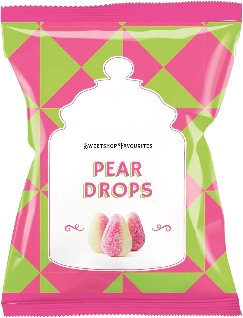 Bondds Pear Drops Bags | Sugar Coated | Boiled Sweets | No Artificial Colour | 130g | (Pack of 6)