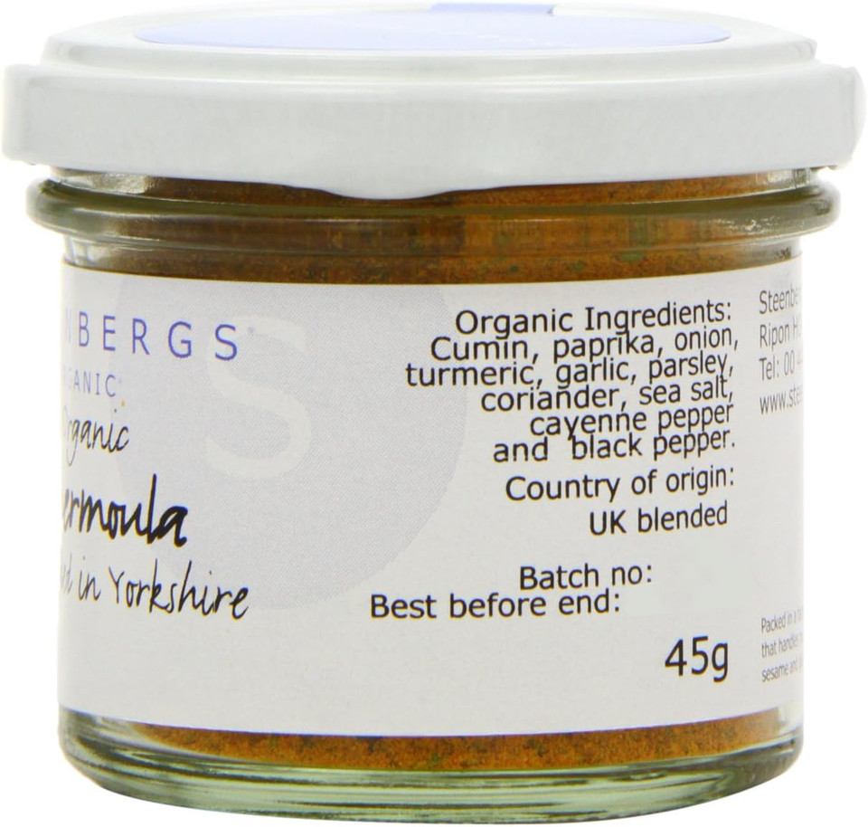 Steenbergs Organic Chermoula Spice Blend Standard Jar 47g