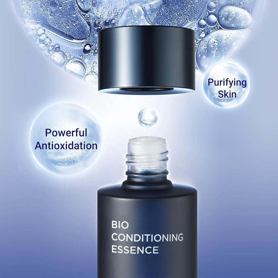 Iope Moisturizing Water Serum For Face, Anti Aging Men Bio Essence Intensive Conditioning Facial Serum, Skin Brightening And Tightening Formula For Fine Lines, 4.90 Fl.Oz.(145Ml) By Amorepacific