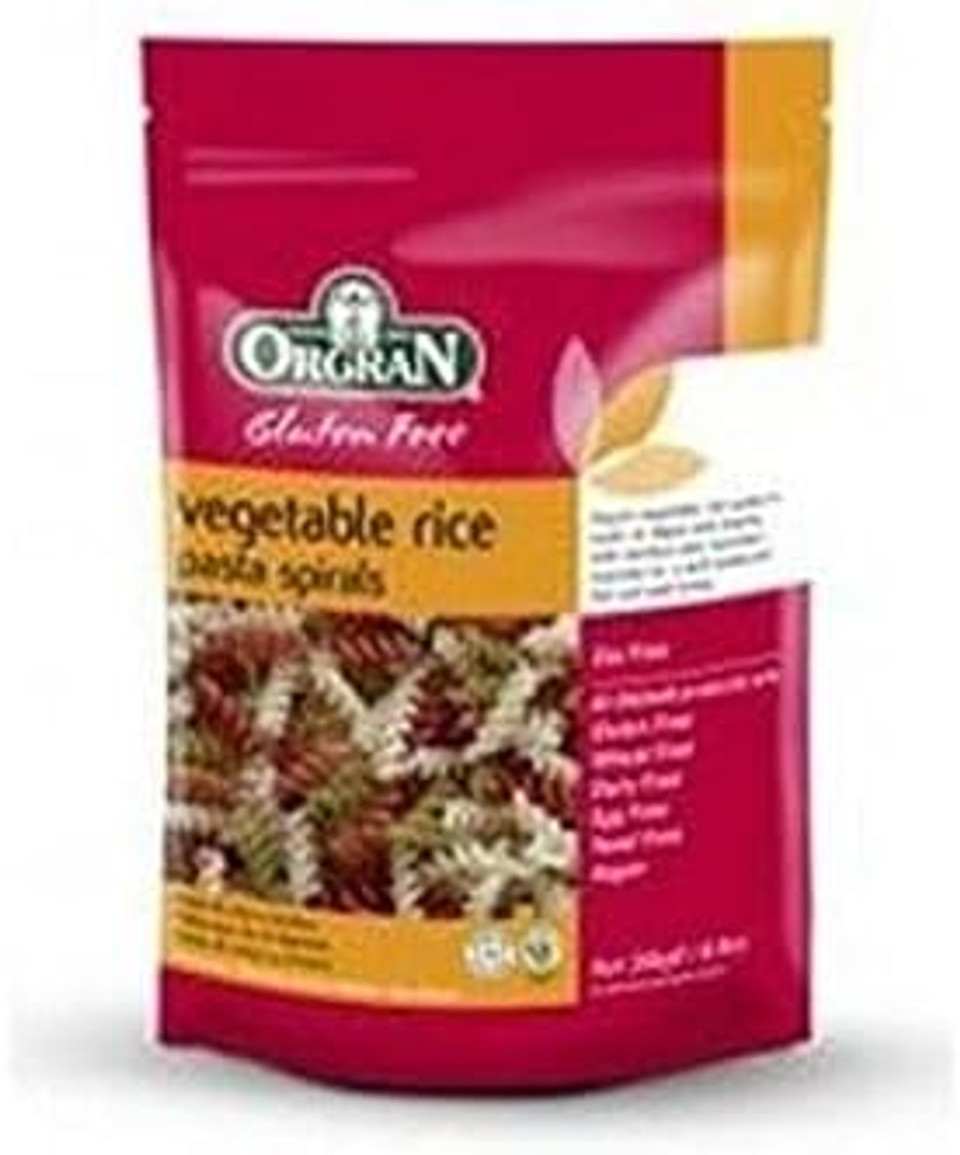 Orgran Vegetable Rice Spirals 250g x 12 (Pack of 12)