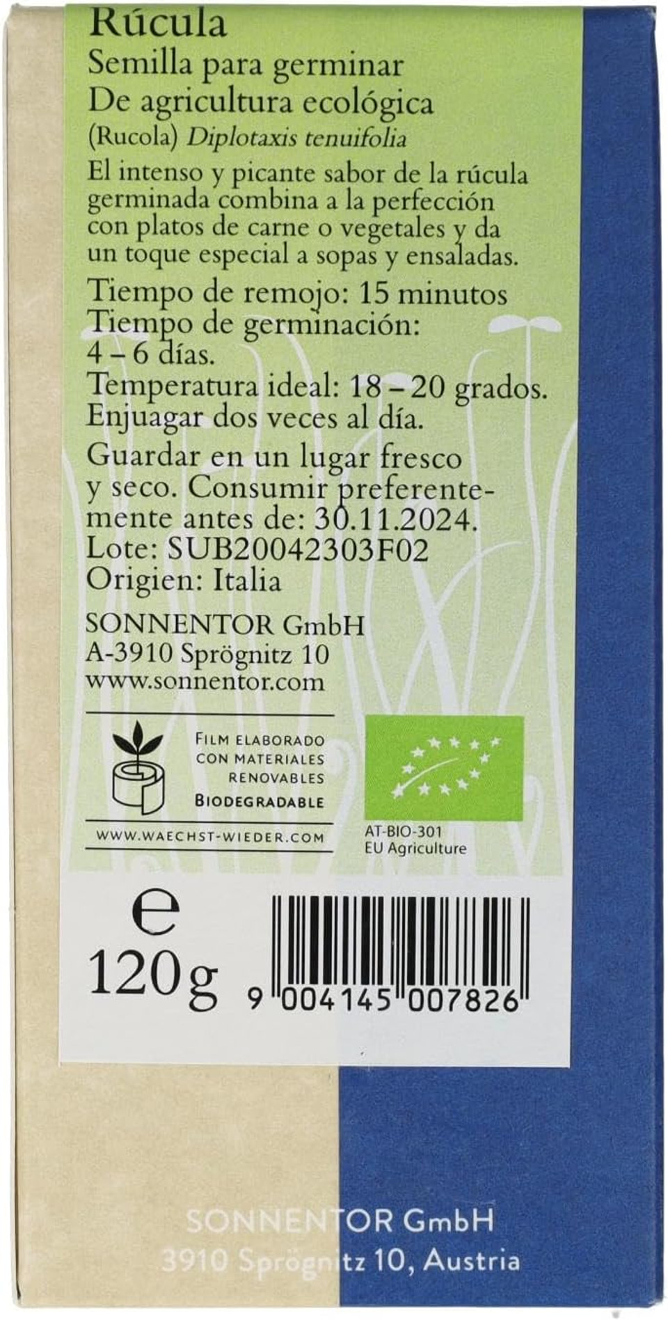 Sonnentor Arugula (120 g) - Organic