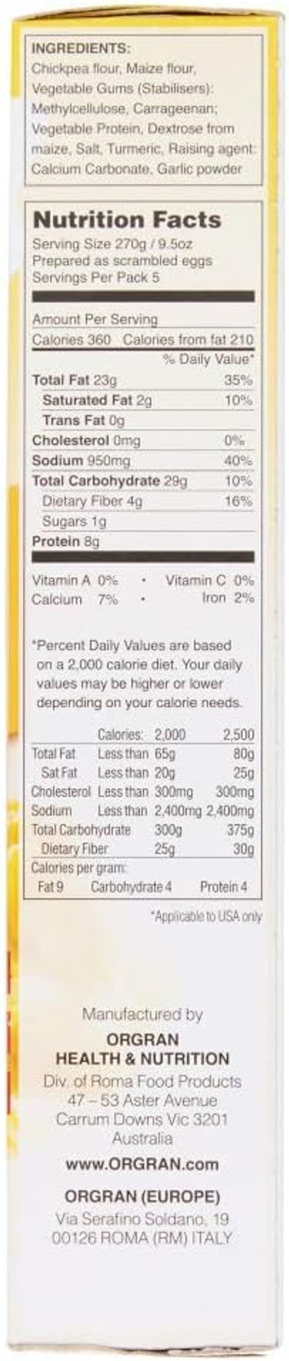 Orgran Vegan Easy Egg, 150 g, Pack of 2
