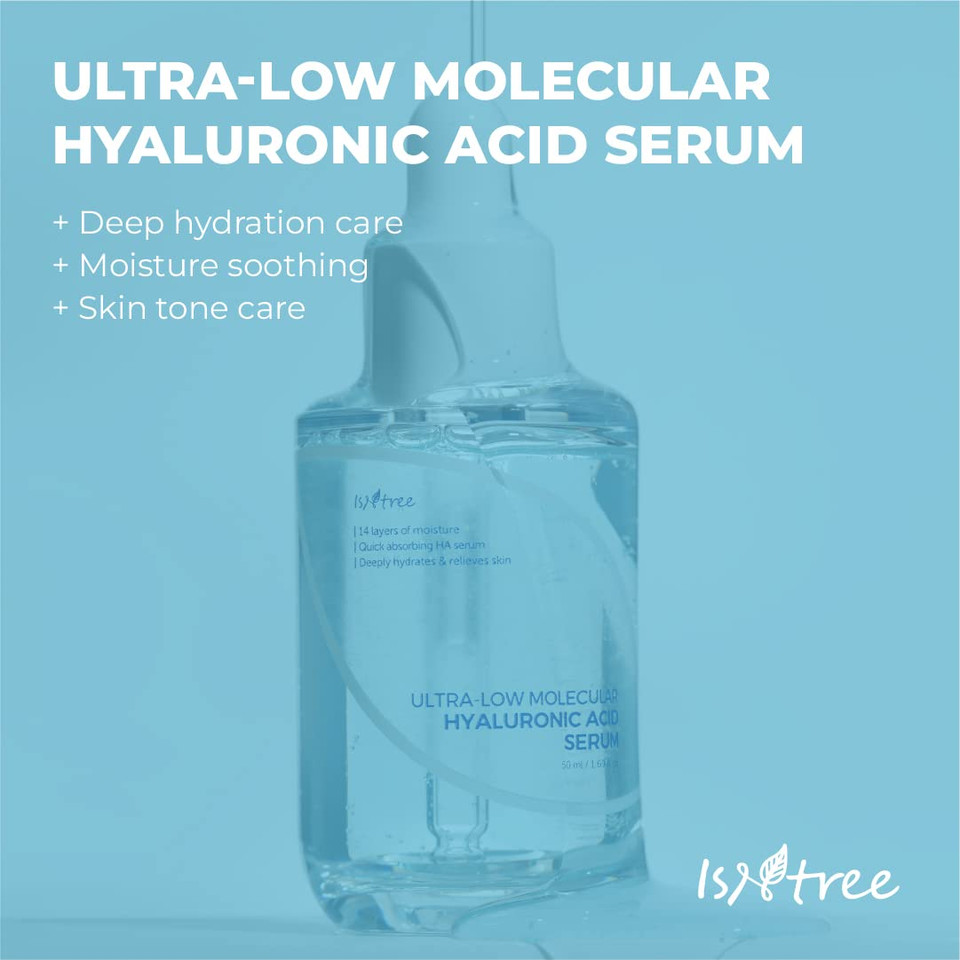 Isntree Ultra-Low Molecular Hyaluronic Acid Serum 50Ml 1.69 Fl.Oz. | Quick Absorbing Hyaluronic Acid Serum | Deeply Hydrates And Smoothens The Skin