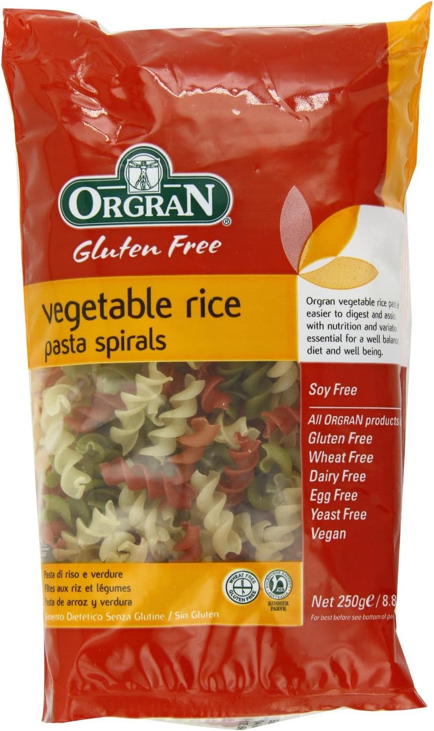 Orgran | Vegetable Rice Spirals | 7 x 250G