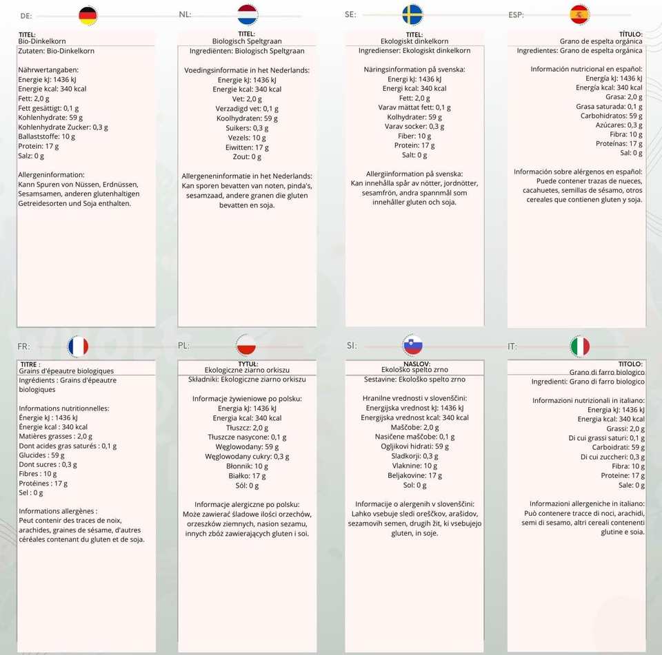 Wholefood Earth Organic Spelt Flakes  3 kg | Vegan | GMO Free | High Fibre | Certified Organic