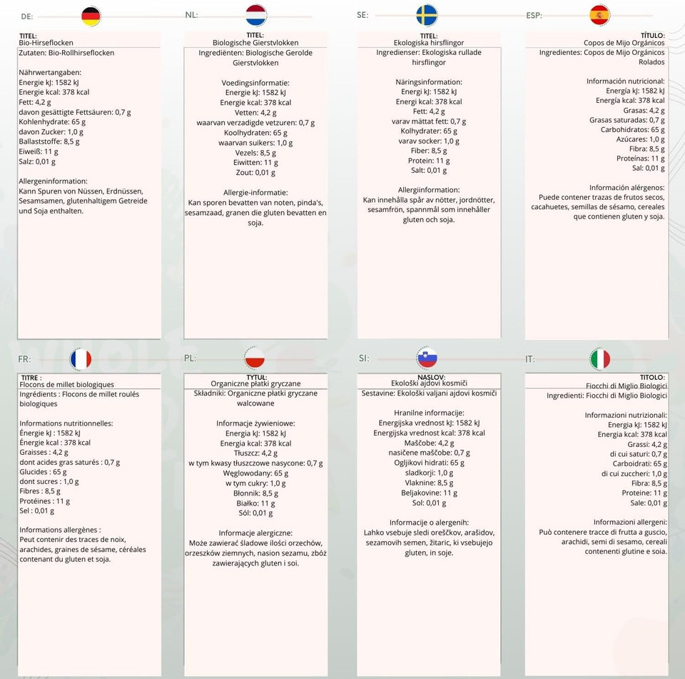 Wholefood Earth Organic Millet Flakes  1 kg | Vegan | GMO Free | High Fibre | Certified Organic