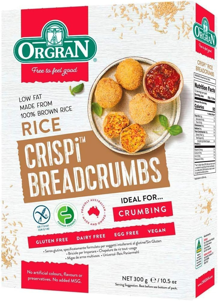 Orgran Free from All Purpose Rice Crumbs (300g) - Pack of 2