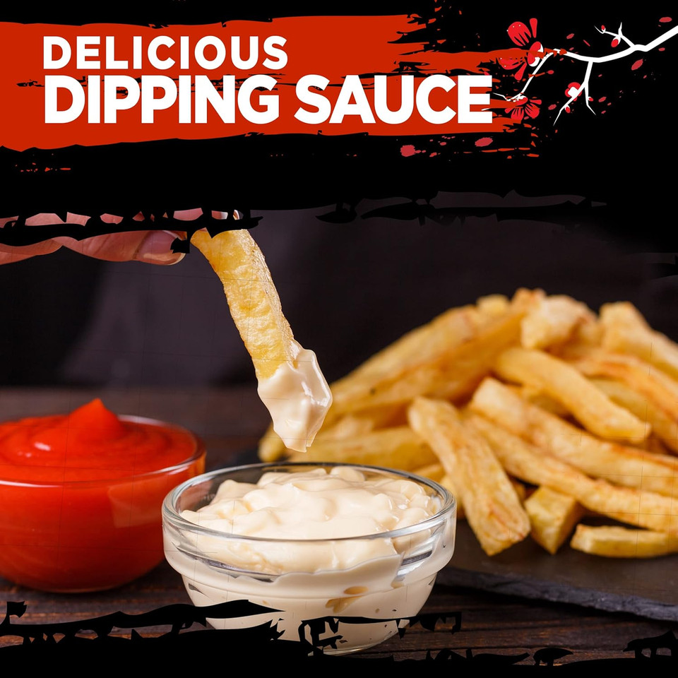WASABI-O Premium Fusion Mayonnaise Real Wasabi & Ketchup Blend, Ideal for Fish and Chips, Sandwiches, Salads, and Coleslaw | Perfectly Versatile for Sushi, Burgers, Pasta & French Fries - (340G)
