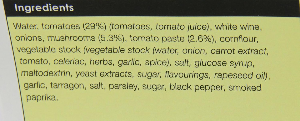 Atkins and Potts Chasseur Sauce 350 g (Pack of 6)