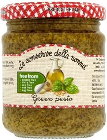 Le Conserve Della Nonna Dairy & Gluten Free Green Pesto Sauce 185g - Pack of 6