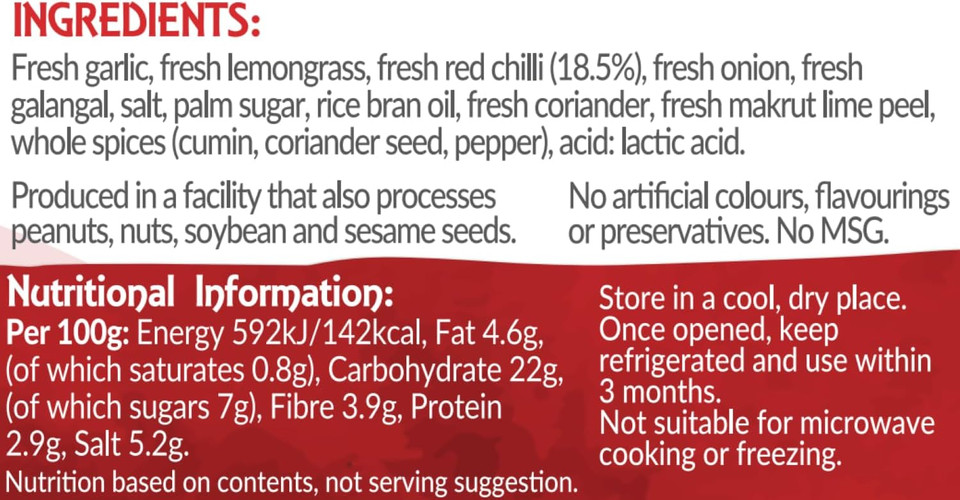 Thai Taste Red Curry Paste, 114g