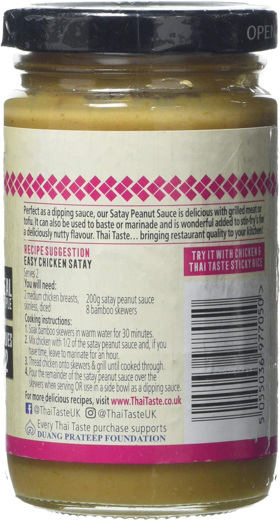 Thai Taste Nam Jim Satay Peanut Sauce, 200g