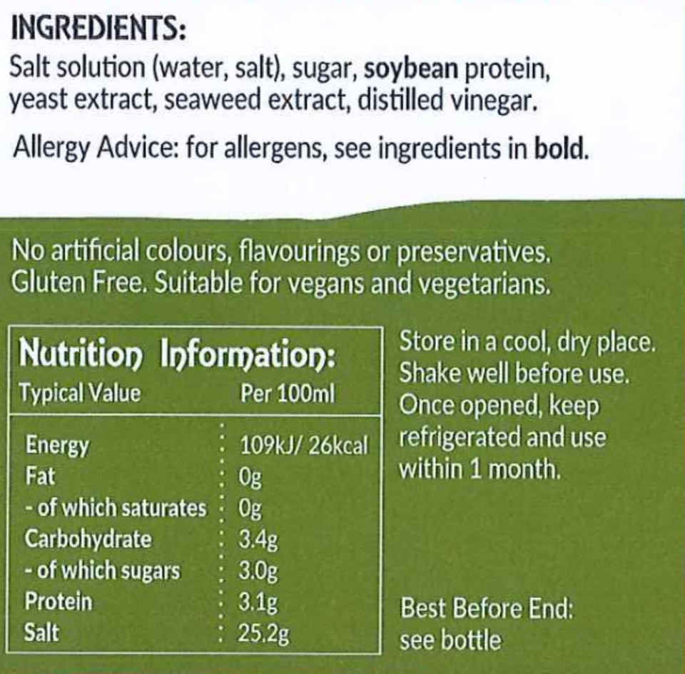 Thai Taste Vegan Fish Sauce 180ml - Pack of 3