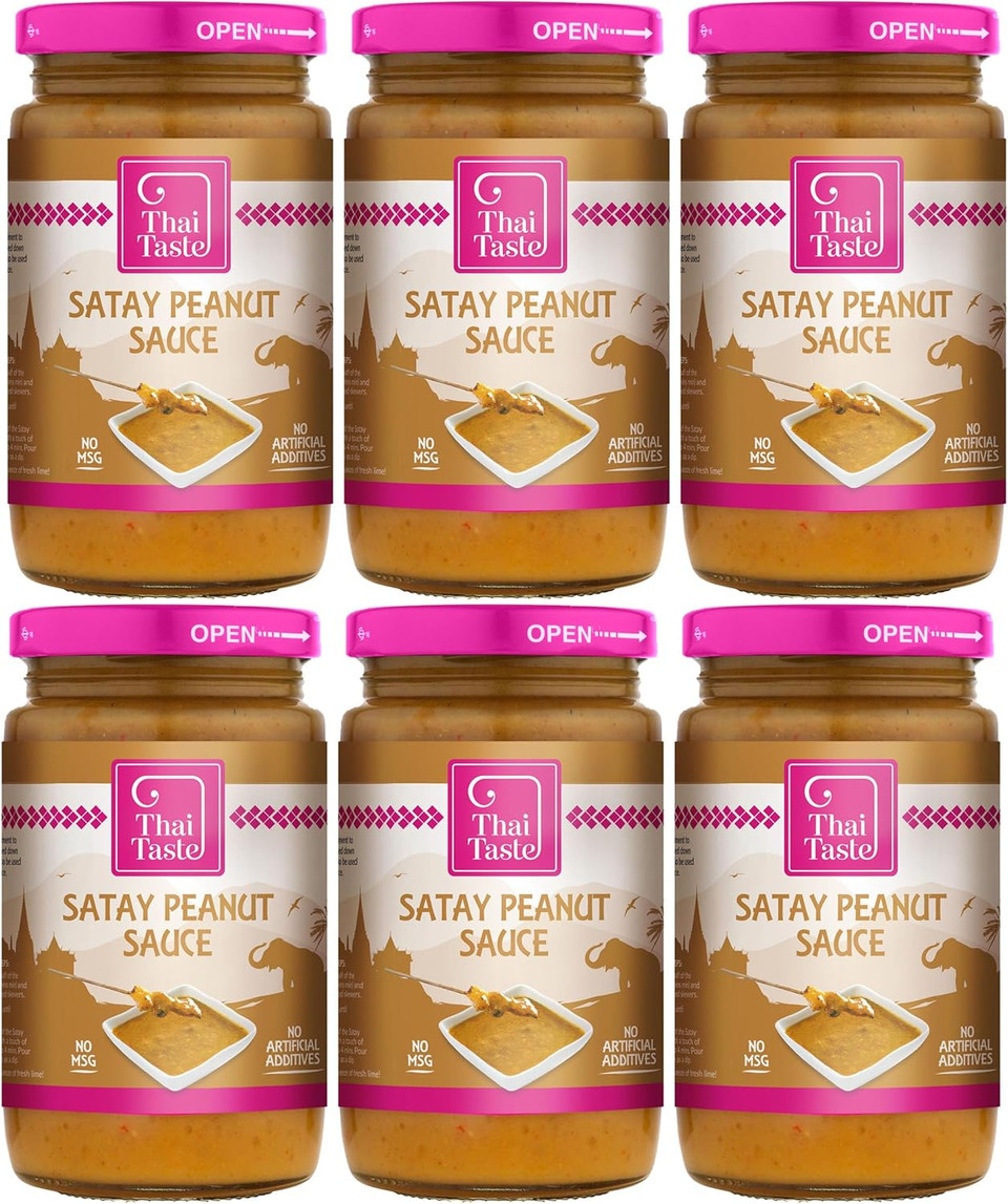 Thai Taste Satay Peanut Sauce, Pack of 6