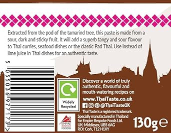 Thai Taste Tamarind Paste (Makham Piek) 130g - Pack of 2