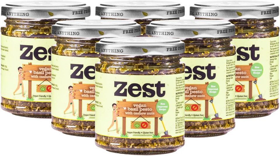 (6 PACK) - Zest - Basil Pesto Vegan | 165g | 6 PACK BUNDLE