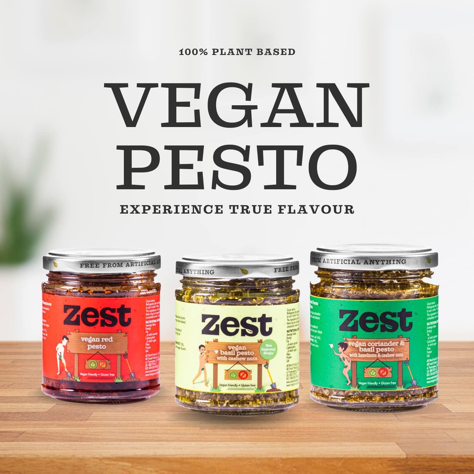 (6 PACK) - Zest - Basil Pesto Vegan | 165g | 6 PACK BUNDLE
