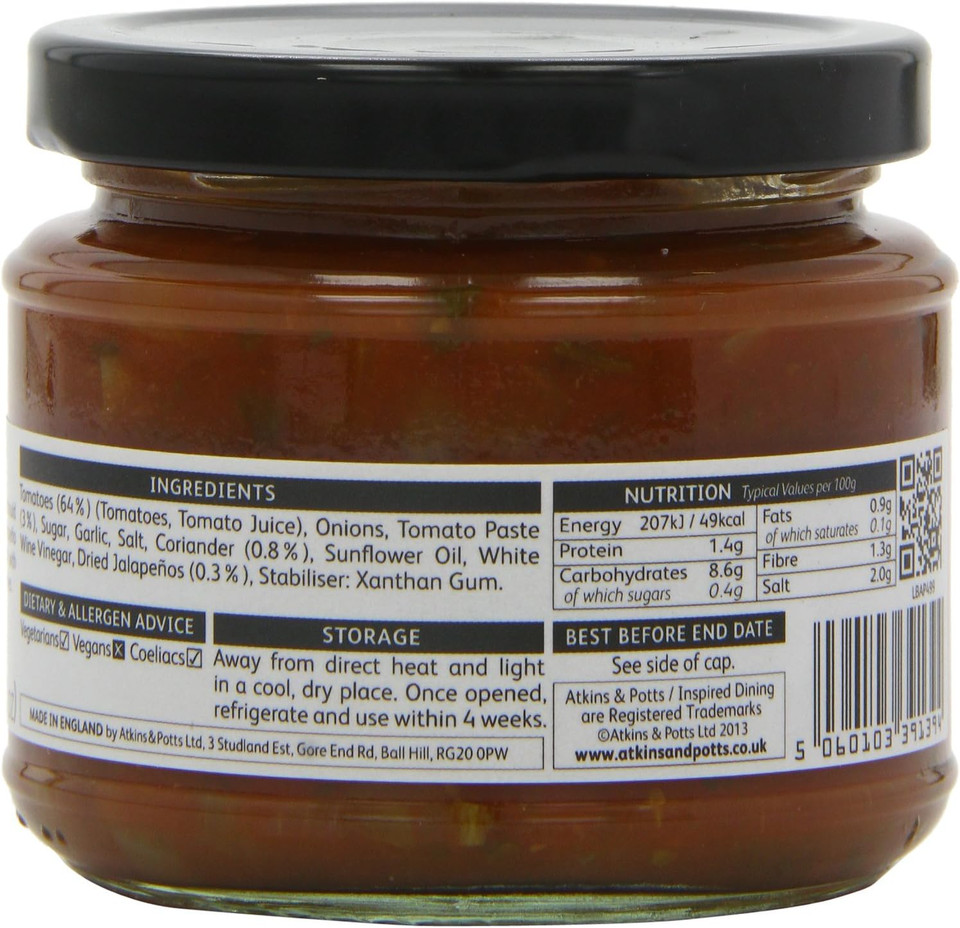 Atkins and Potts Salsa 200 g (Pack o 200 g (Pack of 6)