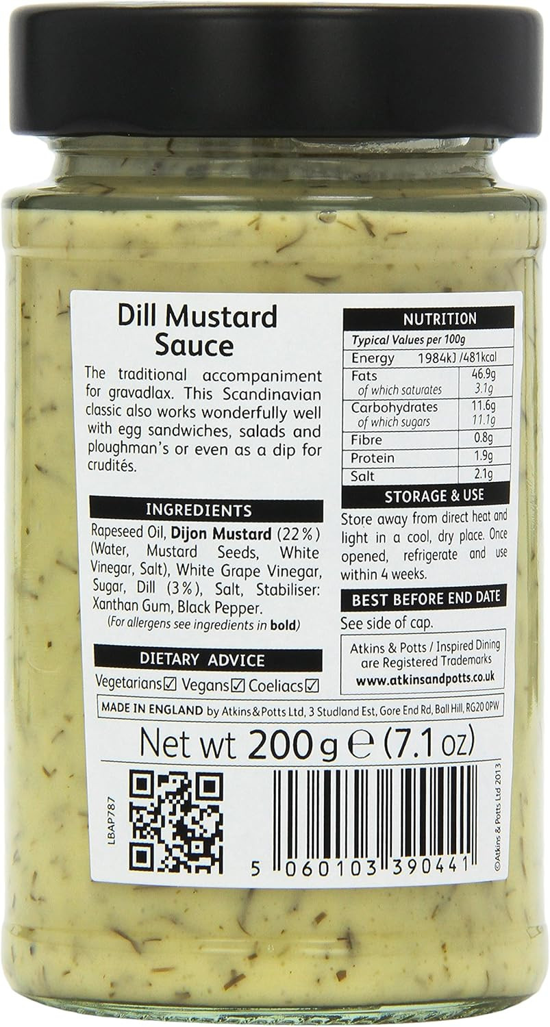 Atkins & Potts Dill Mustard Sauce, 200 g