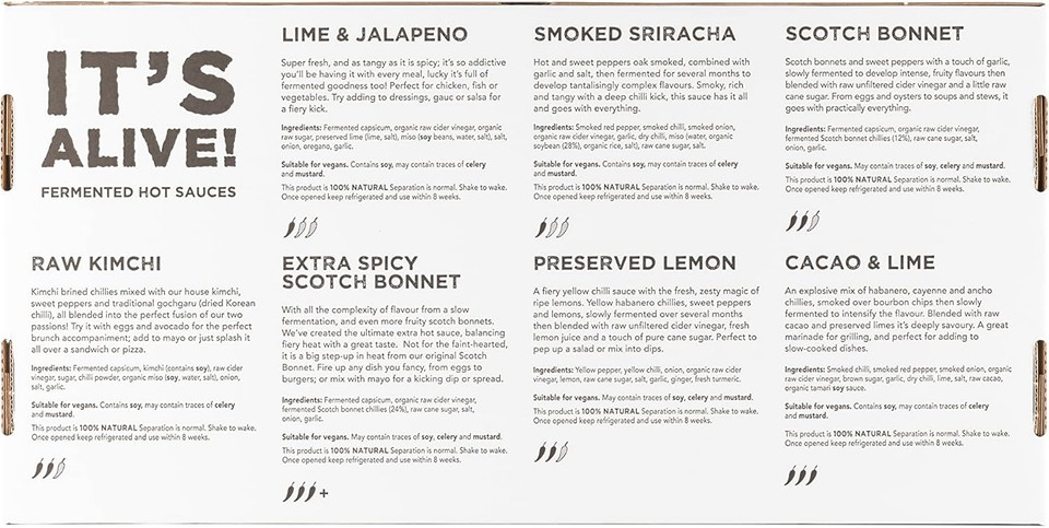 Eaten Alive Award Winning Fermented Hot Sauce - The Complete Collection (7 x 150ml)