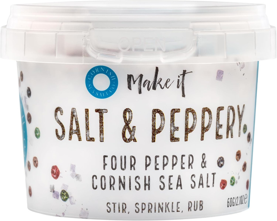 Cornish Sea Salt Tub (1 Pack, Salt & Peppery 60g)