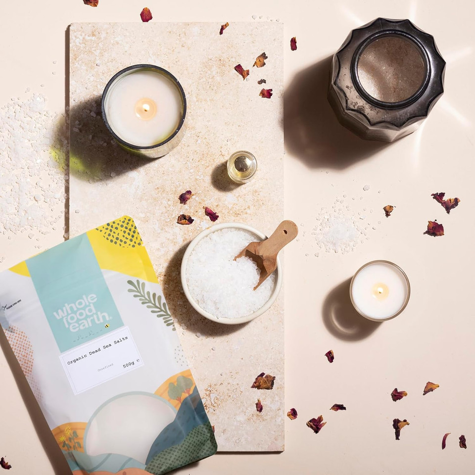 Wholefood Earth Organic Dead Sea Salts  2 kg | Unrefined | Vegan | Certified Organic