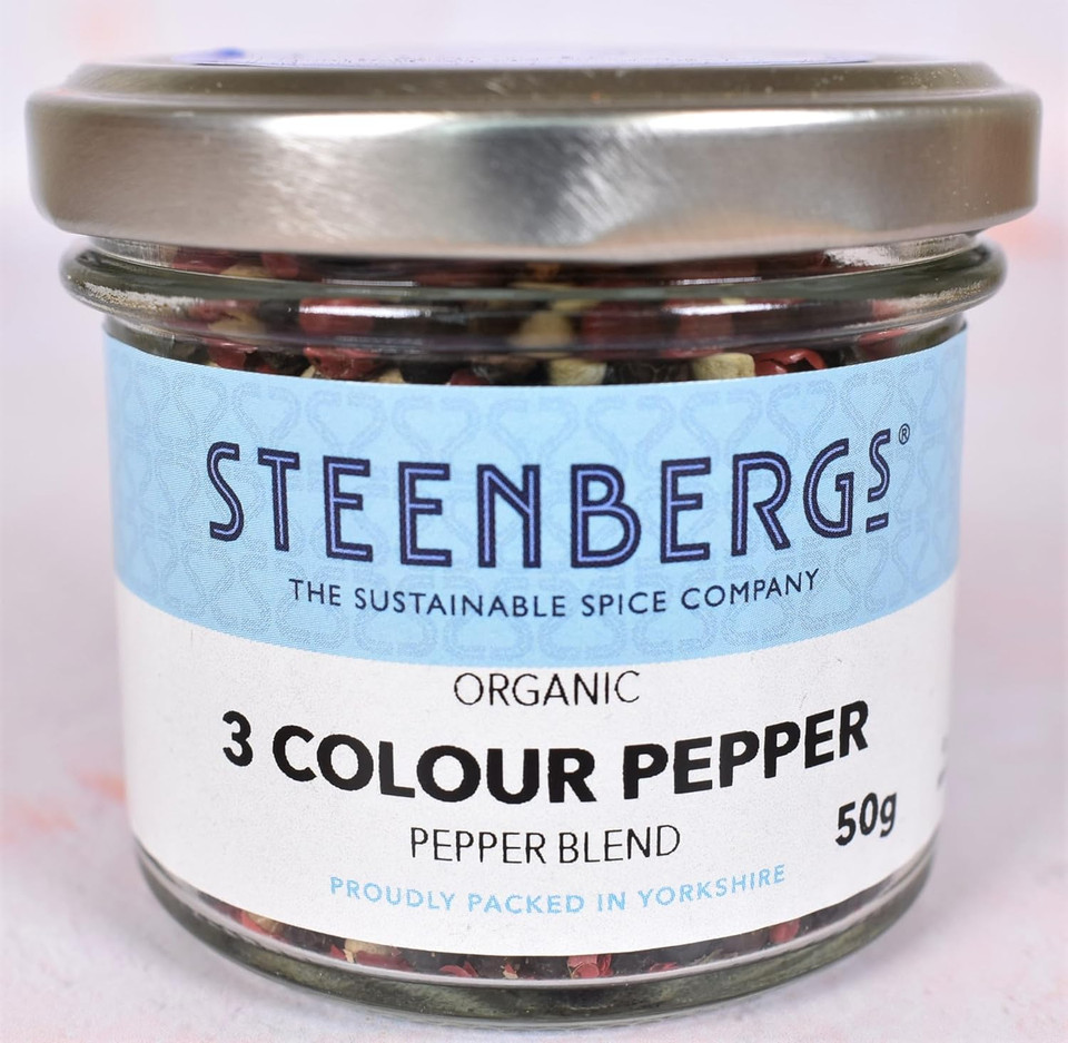 Steenbergs Organic 3 Colour Peppercorn Mix Standard Jar