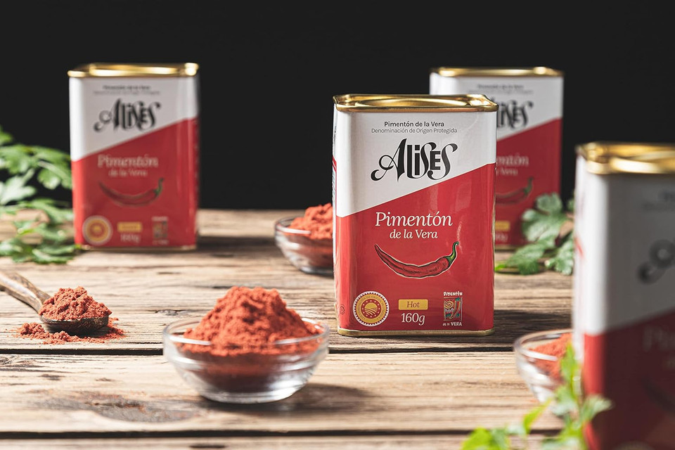 Alises Hot + Sweet Smoked Paprika Powder 75g x2 - D.O.P. Pimenton de la Vera (dulce y picante) - Authentic Spanish Paprika Seasoning Alises Hot + Sweet Smoked Paprika Powder 75g x2 - D.O.P. Pimenton de la Vera (dulce y picante) - Authentic Spanish Paprika Seasoning