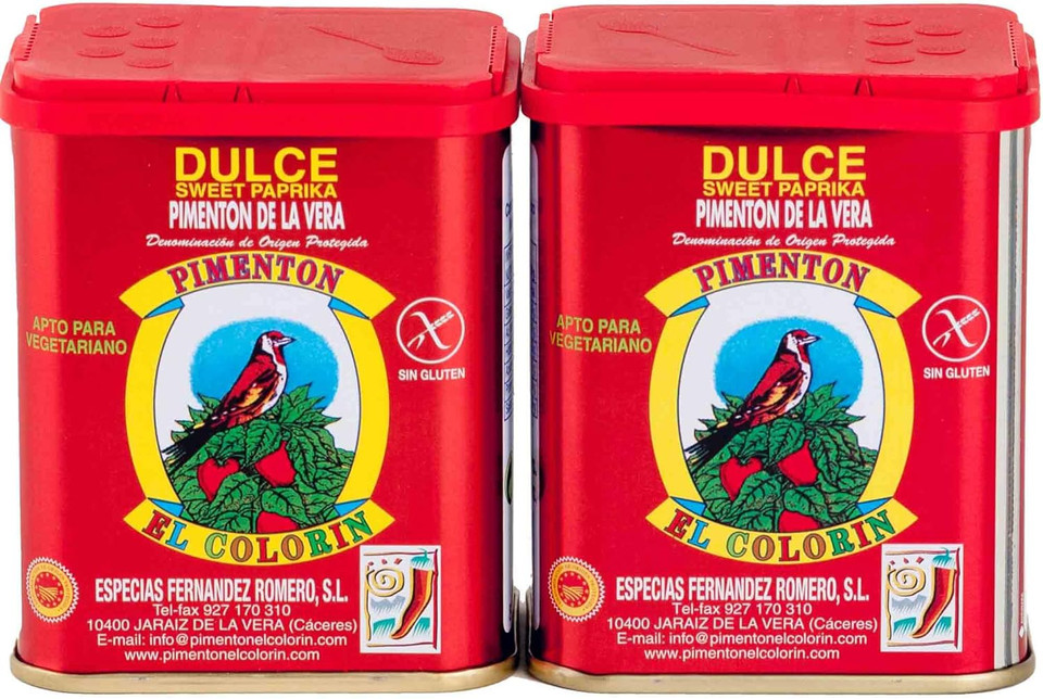 Sweet Smoked Spanish Paprika (2x125g tins pack) Pimenton El Colorin