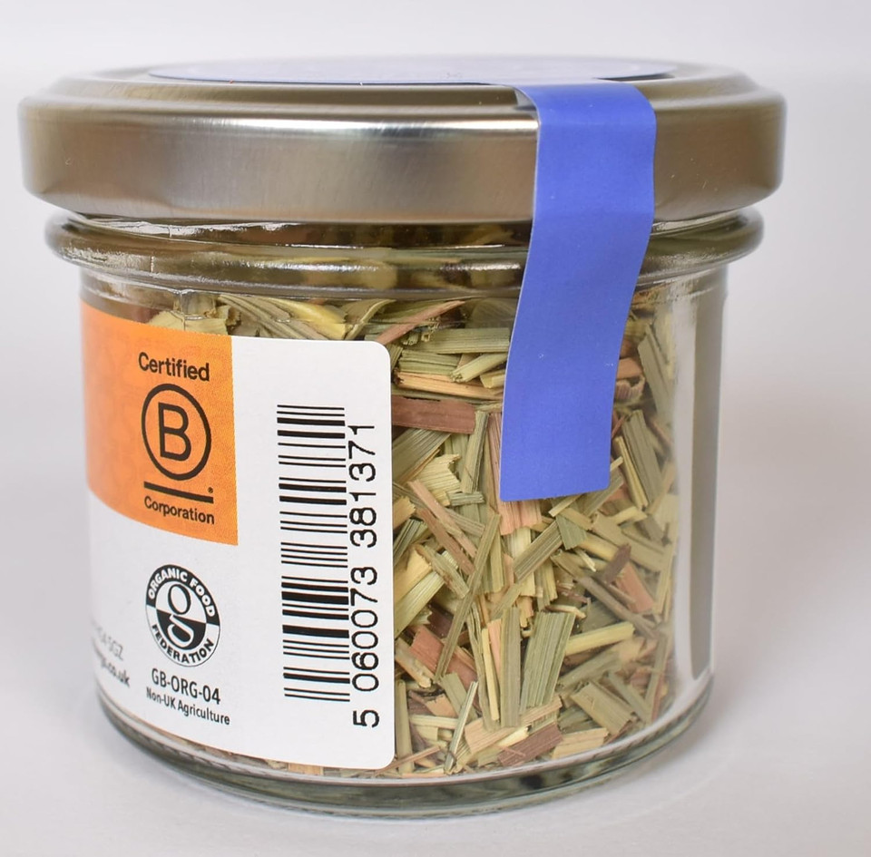 Steenbergs Organic Lemongrass Dried Herb Standard Jar 11g