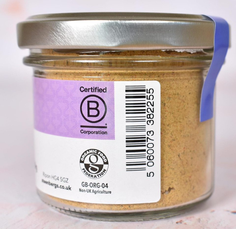 Steenbergs Organic Korma Masala Curry Mix Standard Jar 50g