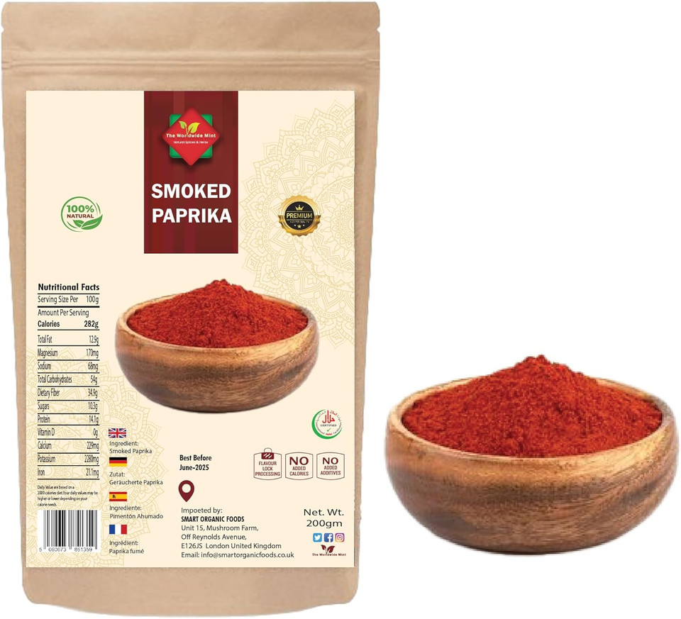Smoked Paprika (200g/7.05oz) | Paprika Smoked Powder | Premium Quality | 100% Natural | Authentic | No Additives