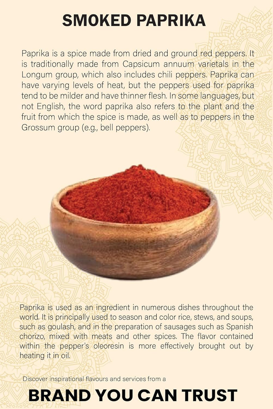 Smoked Paprika (200g/7.05oz) | Paprika Smoked Powder | Premium Quality | 100% Natural | Authentic | No Additives