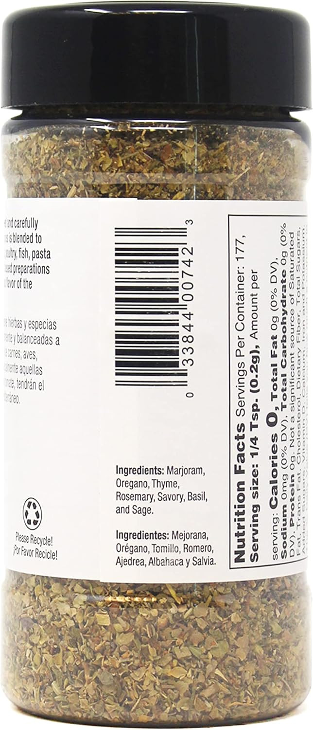 Badia Italian Seasoning Mediterranean Blend 35.4g Tub