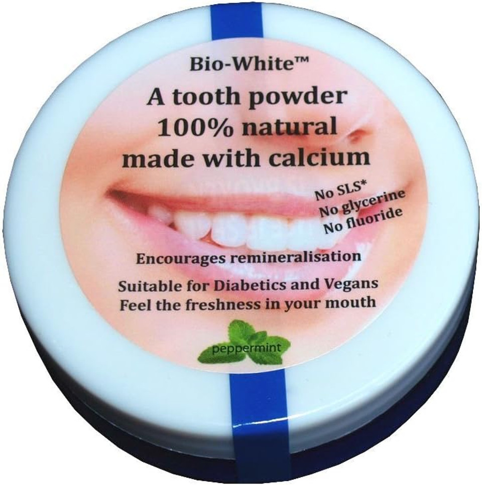 9 Pack of Bio-White Organic Tooth Powder Peppermint 35 g