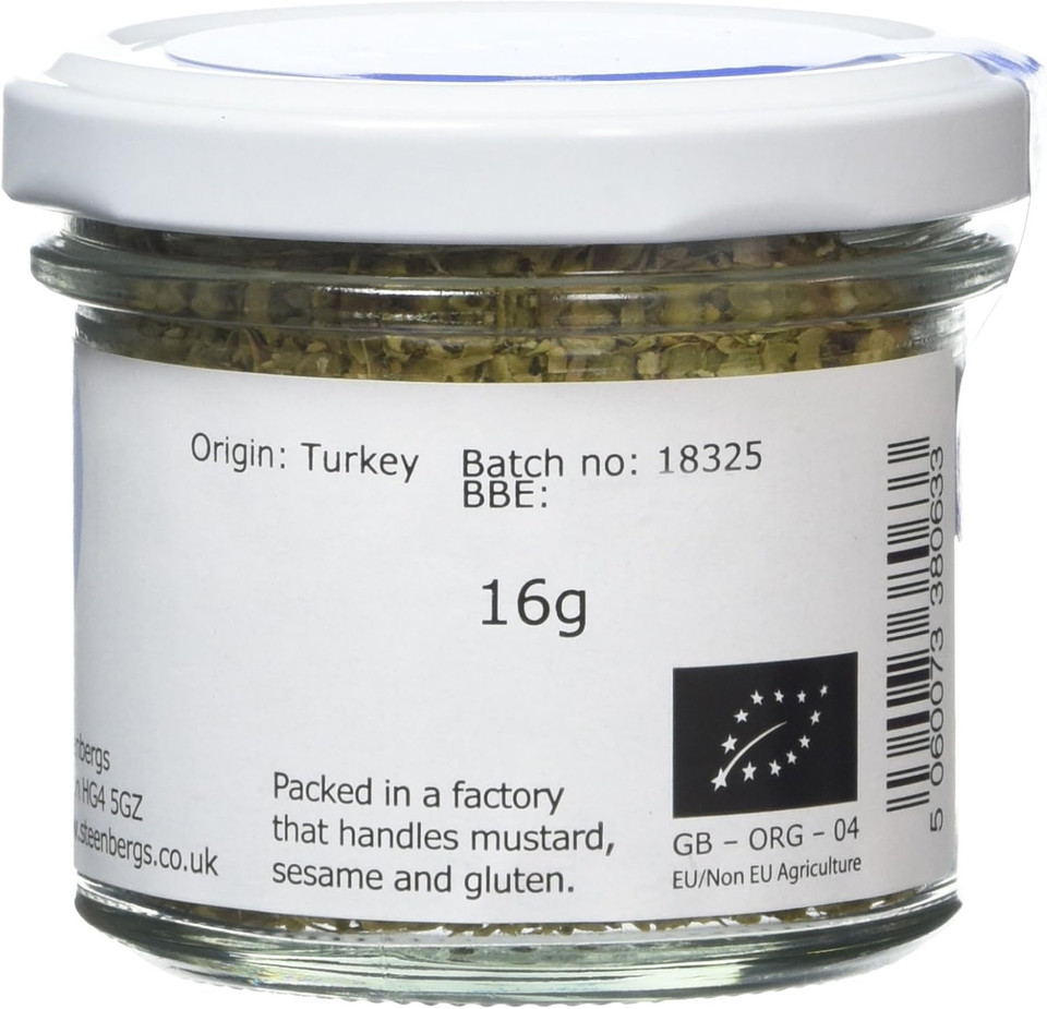 Steenbergs Organic Oregano Dried Leaf Standard Jar - 14g