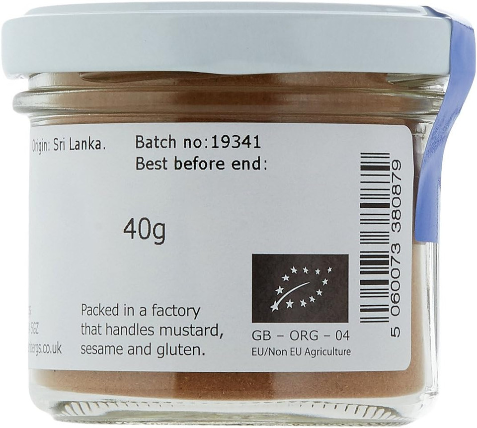Steenbergs Organic Cinnamon Powder Standard Jar 40g
