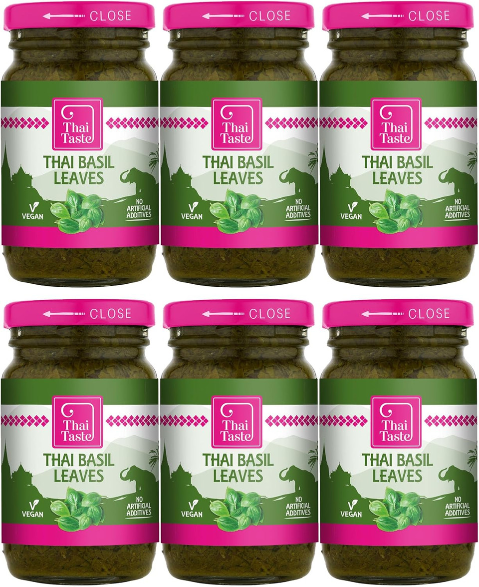 Thai Taste Thai Basil Leaves 114g - Pack of 6