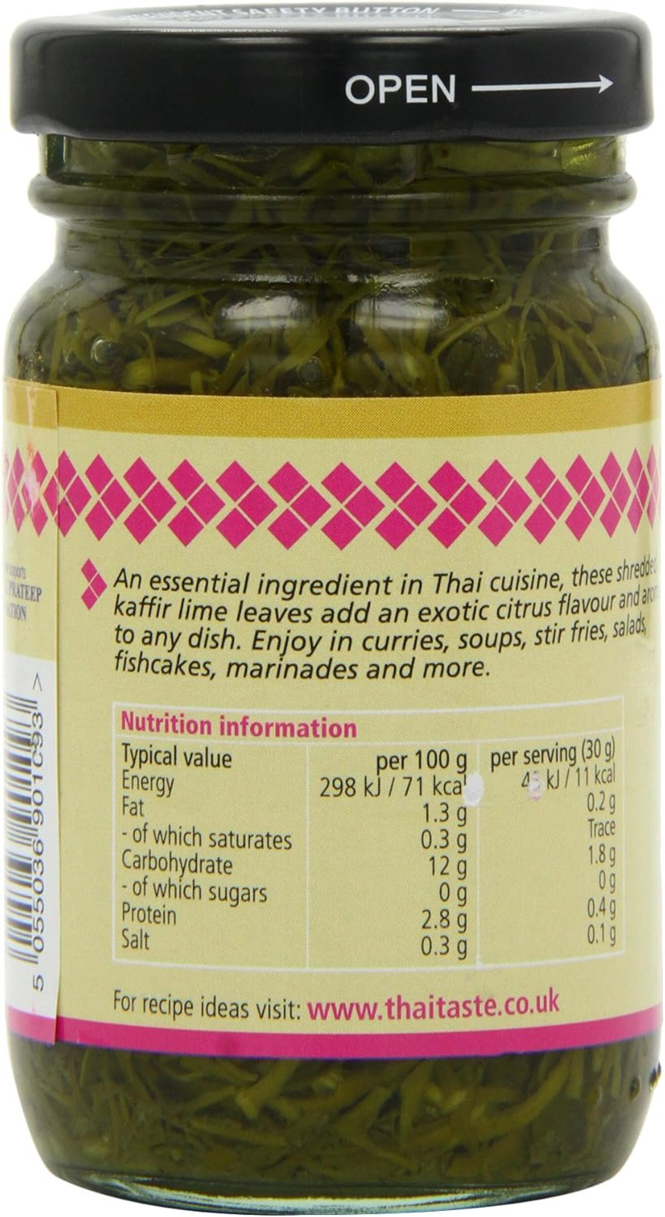 Thai Taste Kaffir Lime Leaves 114 g (Pack of 6)