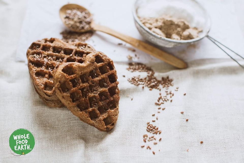 Wholefood Earth Organic Ground Linseed/Flaxseed 500g Raw | GMO Free | Vegan | High Fibre | Source of Protein | Certified Organic (Pack of 2)